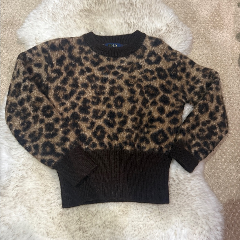 Ralph Lauren Kids Leopard Print Sweater - Brown and Black